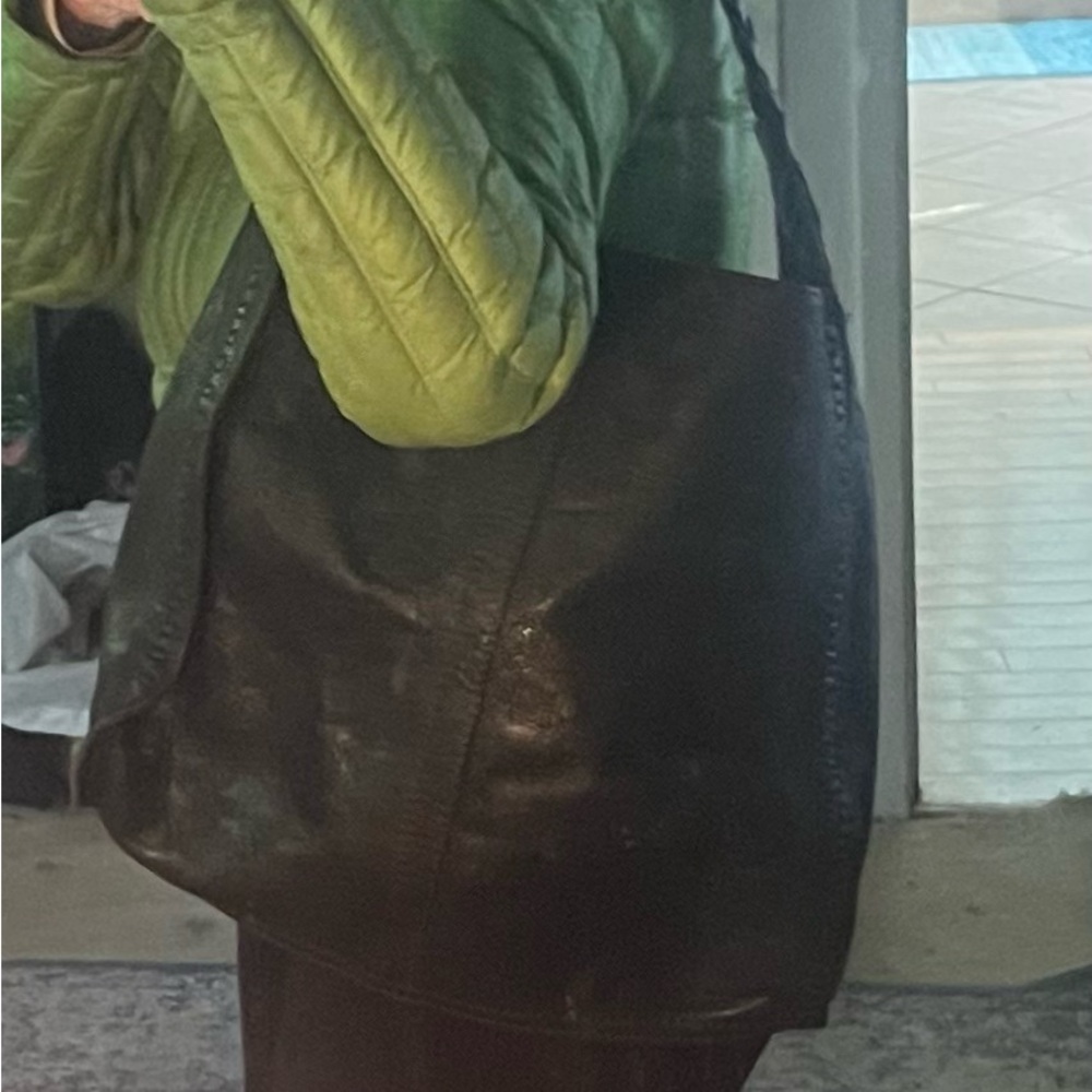 LUCKY BRAND Black  Leather HoboTote/Shoulder Bag